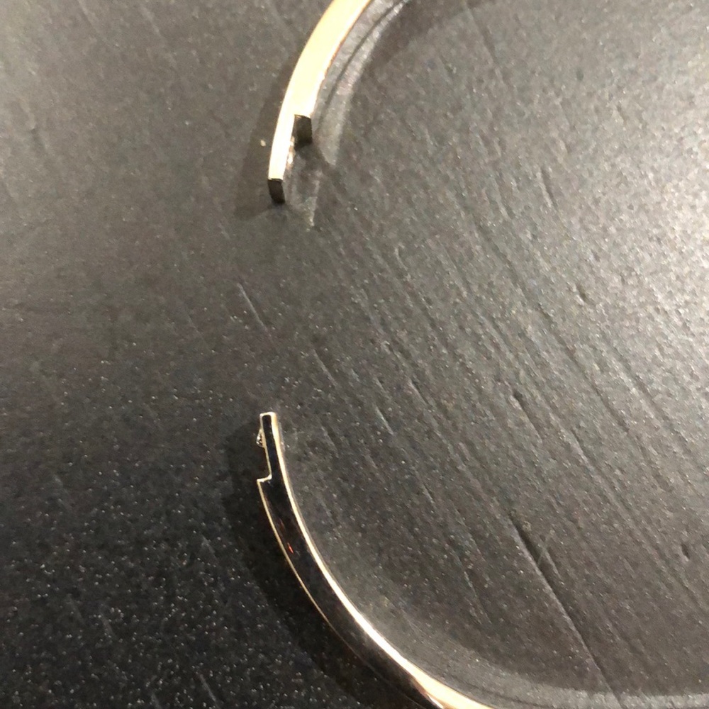 Sterling Silver Square Bangle With Flat Closure - image 3